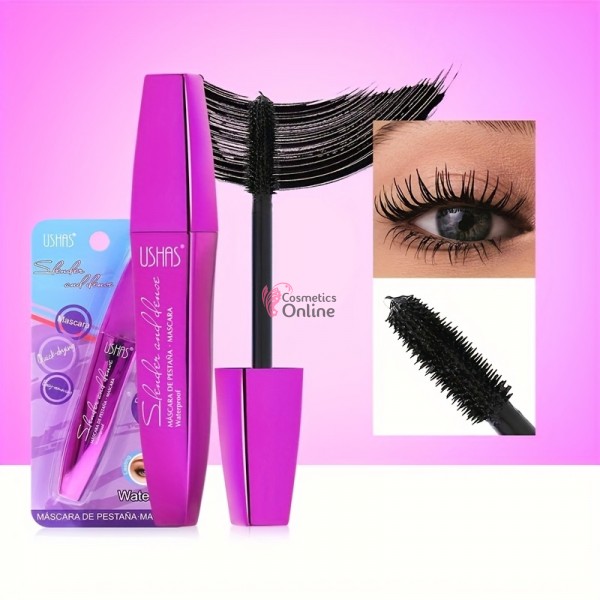 Mascara Waterptoof USHAS pentru gene bogate de 10g - M02 Negru